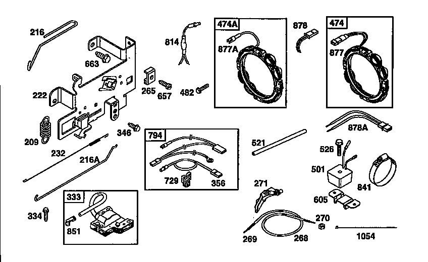 Magneto Diagram and Parts List for 287700  Briggs and Stratton Engine